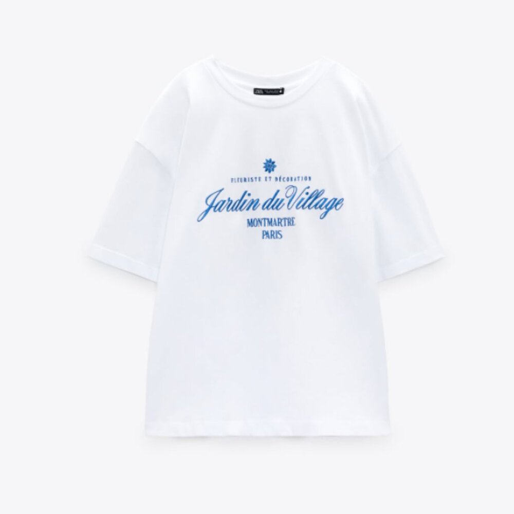 Jardin du Village Embroidered T-Shirt